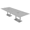 Skutchi Designs 45 in W, 120 in L, 29 in H, Engineered Wood Top, Grey HAR-REC-48X119-DOU-ELEC-XD01 - alternate 1